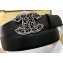Chanel Width 3cm Chain CC Logo Buckle Leather Belt Black/Silver