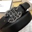 Chanel Width 3cm Chain CC Logo Buckle Leather Belt Black/Silver