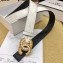 Chanel Width 3cm Pearl CC Logo Buckle Quilting Leather Belt