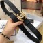 Chanel Width 3cm Pearl CC Logo Buckle Quilting Leather Belt