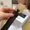 Chanel Width 3cm Pearl CC Logo Buckle Quilting Leather Belt