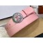 Chanel Width 3cm CC Logo Round Buckle Leather Belt Pink