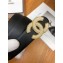 Chanel Width 3cm Crystal CC Logo Buckle Leather Belt Black/Pink