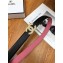 Chanel Width 3cm Crystal CC Logo Buckle Leather Belt Black/Pink
