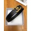 Chanel Width 3cm Logo Buckle Leather Belt Black