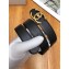 Chanel Width 3cm Logo Buckle Leather Belt Black