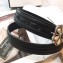 Chanel Width 3cm Pearl Flower Buckle Leather Belt