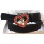 Chanel Width 3cm Chain Heart CC Logo Buckle Leather Belt Black/Red