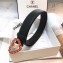 Chanel Width 3cm Chain Heart CC Logo Buckle Leather Belt Black/Red