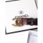 Chanel Width 3cm Braided CC Logo Buckle Leather Belt Burgundy