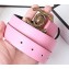 Chanel Width 3cm Braided CC Logo Buckle Leather Belt Pink