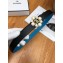 Chanel Width 3cm Crystal and CC Logo Buckle Leather Belt Black/Gold