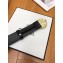 Chanel Width 3cm CC Logo Round Buckle Leather Belt Black/Gold