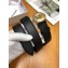 Chanel Width 3cm CC Logo Round Buckle Leather Belt Black/Gold