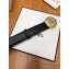 Chanel Width 3cm CC Logo Round Buckle Leather Belt Black/Gold