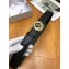 Chanel Width 3cm CC Logo Round Buckle Leather Belt Black/Gold