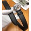 Chanel Width 3cm CC Logo Round Buckle Leather Belt Black/Silver