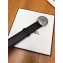 Chanel Width 3cm CC Logo Round Buckle Leather Belt Black/Silver