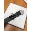 Chanel Width 3cm CC Logo Round Buckle Leather Belt Black/Silver