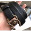 Chanel Width 3cm Braided CC Logo Buckle Leather Belt Grained Black/Gold