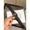 Chanel Width 3cm Braided CC Logo Buckle Leather Belt Grained Black/Silver