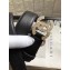 Chanel Width 3cm Crystal CC Logo Buckle Leather Belt Grained Black/Gold