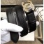 Chanel Width 3cm Crystal CC Logo Buckle Leather Belt Grained Black/Gold