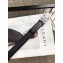 Chanel Width 3cm Crystal CC Logo Buckle Leather Belt Grained Black/Silver