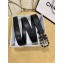 Chanel Width 2.5cm Chain Buckle Quilting Leather Belt Black