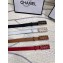 Chanel Width 2.5cm Chain Logo Buckle Leather Belt