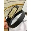 Chanel Width 2.5cm Chain Logo Buckle Leather Belt