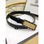 Chanel Width 2.5cm Chain Logo Buckle Leather Belt