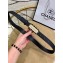 Chanel Width 2.5cm Chain Logo Buckle Leather Belt