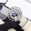 Chanel Width 3cm Crystal Square Buckle Leather Belt White