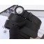 Chanel Width 3cm Button Round Buckle Leather Belt Black