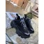 Prada Leather Block Sneakers Black 2019