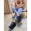 Prada Leather Block Sneakers Black 2019