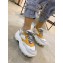Prada Leather Block Sneakers White/Yellow 2019
