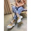 Prada Leather Block Sneakers White/Yellow 2019
