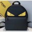 Fendi Bag Bugs Large Backpack Bag Black/Yellow Eyes with Front Pocket 2019