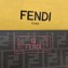 Fendi FF Logo Fabric Zippered Pochette Pouch Bag Black/Red Piping 2019