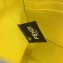 Fendi FF Logo Fabric Medium Slim Pouch Bag Brown/Yellow Piping 2019
