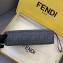 Fendi FF Logo Fabric Medium Slim Pouch Bag Black/Red Piping 2019