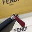 Fendi FF Logo Fabric Zippered Pochette Pouch Bag Black/Red Piping 2019