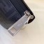 Fendi FF Logo Fabric Pouch Clutch Bag Black/Red Piping 2019