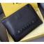 Fendi Roman Leather Pouch Clutch Bag Black