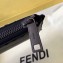 Fendi Roman Leather Pouch Clutch Bag Black