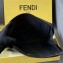 Fendi Roman Leather Pouch Clutch Bag Black