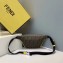 Fendi Brown FF Logo Fabric Small Belt Bag Black/Yellow Piping 2019