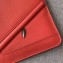 Fendi Bag Bugs Eyes Slim Zippered Pouch Clutch Bag Leather Red 2019